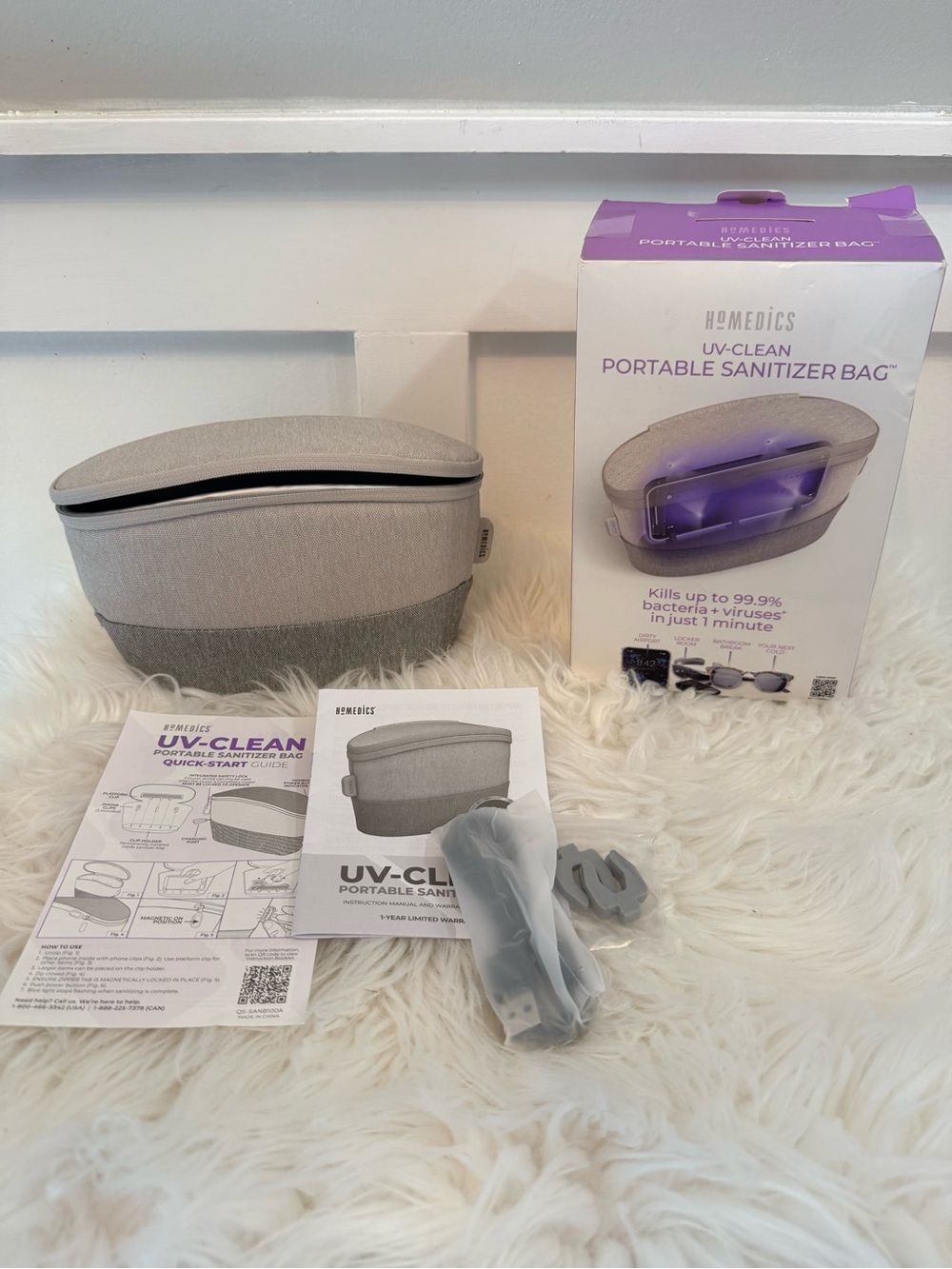 💫2/$25 • HoMedics UV-Clean Portable Sanitizer Bag